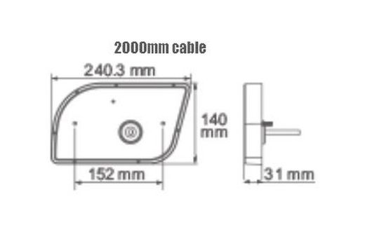 Rechtes hinteres LED-Licht mit 6 Funktionen