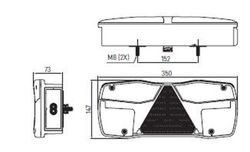 Piloto Trasero Derecho LED Con Cuerno 7t Con Retroalarma