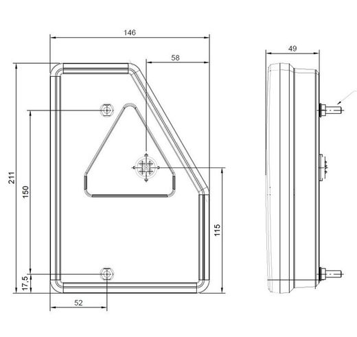 Multifunktions-LED-Rückleuchte rechts