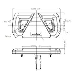 Rechte hintere LED-Multifunktions-Anhängerleuchte