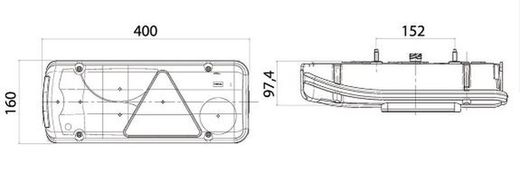 Rechtes Rücklicht ohne Kennzeichenbeleuchtung