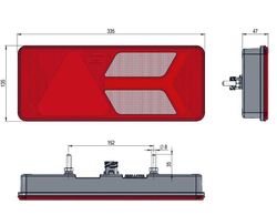 Piloto Trasero Ermax Full Led Tm11 Izquierdo Con Control Led Integrado. Resistencia