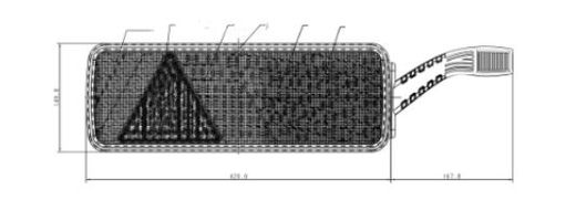 Piloto trasero full led derecho con cuerno