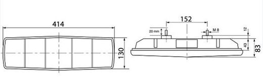 Linke/rechte Rückleuchte mit Kennzeichenbeleuchtung