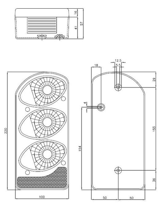 Linke Nebelschlussleuchte – 5/6 Funktionen