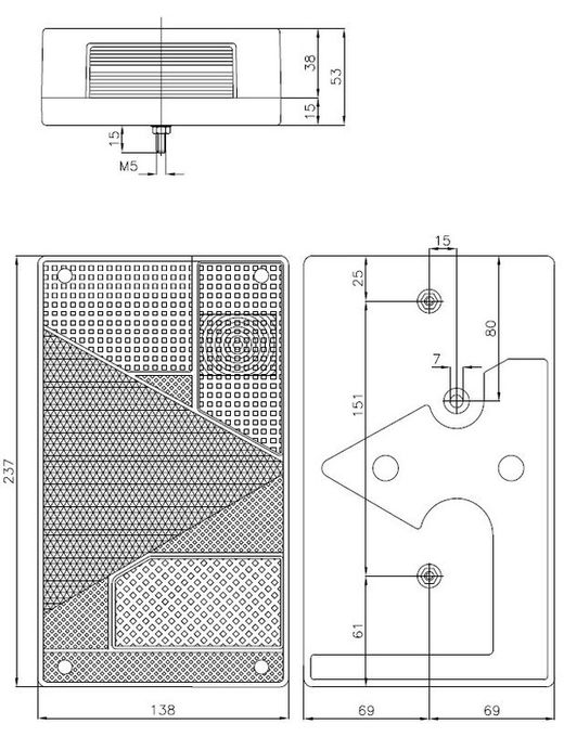 Linke Rückleuchte mit Nebelscheinwerfer