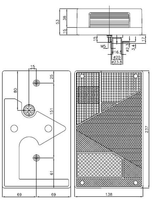 Linke Rückleuchte mit 5-poligem Stecker – Nebelscheinwerfer