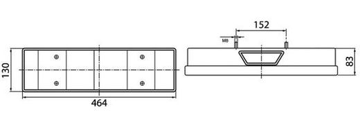 Linke Rückleuchte LC7 mit Kennzeichenbeleuchtung MAN, DAF, Renault