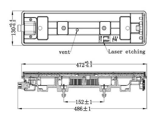 Linke Rückleuchte LC7 LED mit seitlichem Anschluss