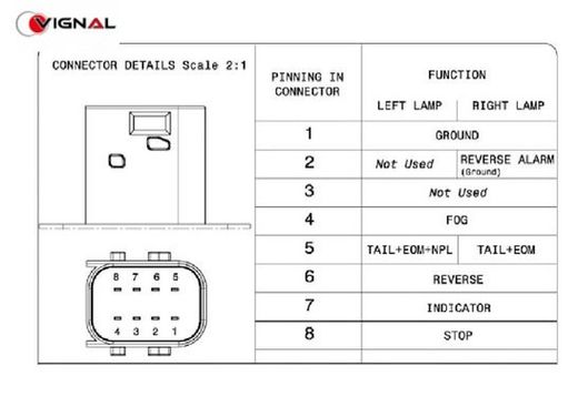 Linke Rückleuchte LC8 Iveco mit Stecker