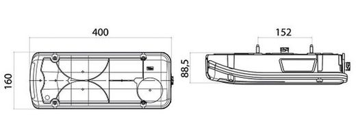Linke Rückleuchte LC8 Iveco mit Stecker