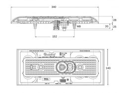 Linke hintere LED-Leuchte mit 5 Funktionen