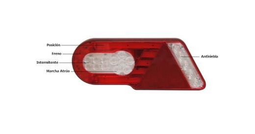 Piloto Trasero Izquierdo LED 6 Funciones