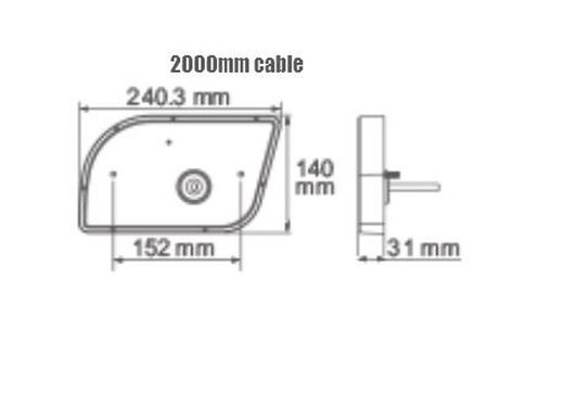 Piloto Trasero Izquierdo LED 6 Funciones