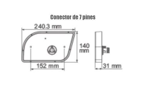 Piloto Trasero Izquierdo LED 6 Funciones
