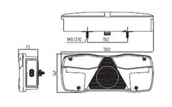 Piloto Trasero Izquierdo LED Con Cuerno Y Conector Amp+2ss