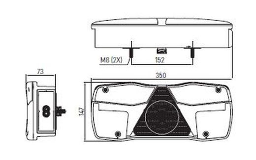 Piloto Trasero Izquierdo LED Con Marcador Lateral  7t Con Retroalarma