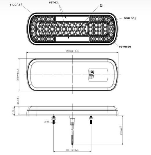 Feu arrière à LED avec clignotant dynamique