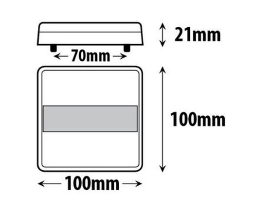 Piloto Trasero LED Cuadrado 10x10