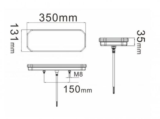 Rechtes LED-Rücklicht mit dynamischem Blinker und Dreiecksanzeige