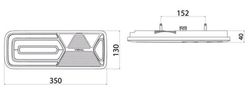 Feu arrière droit à LED LC12 avec triangle