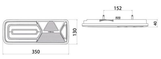 Feu arrière droit à LED LC12 avec triangle