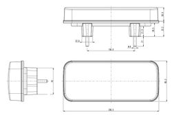 Rechtes/Linkes rechteckiges dynamisches LED-Rücklicht
