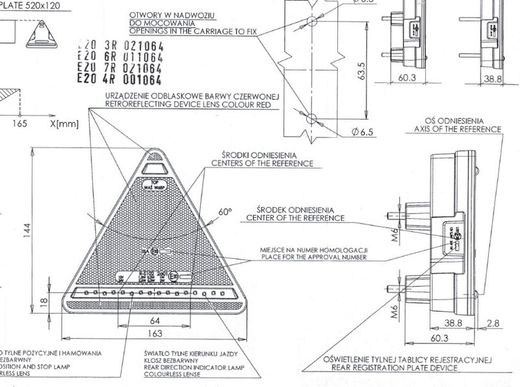 Piloto Trasero LED Dinámico Triangular Derecho