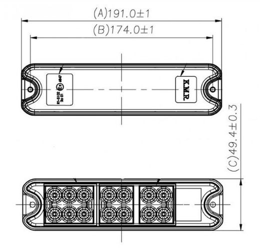 Spezielle LED-Rückleuchte für Trolley
