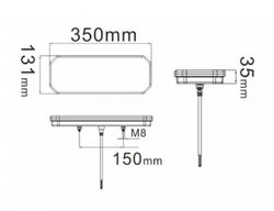 Piloto trasero led izquierdo con intermitente dinámico y triángulo
