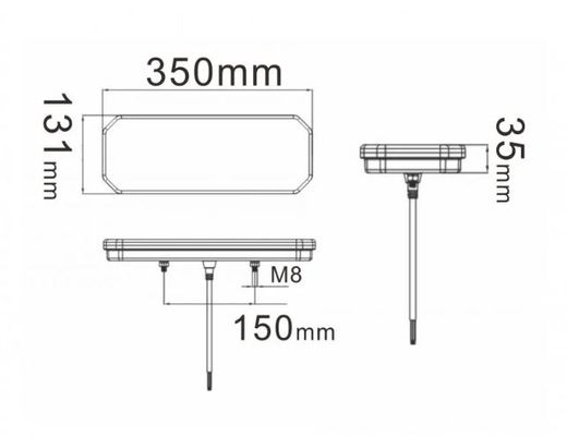 Piloto trasero led izquierdo con intermitente dinámico y triángulo