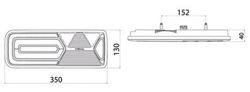 Feu arrière LED gauche LC12 avec triangle