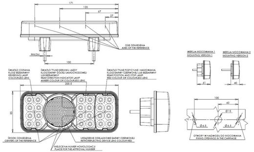 Piloto Trasero LED Multifunción Derecho
