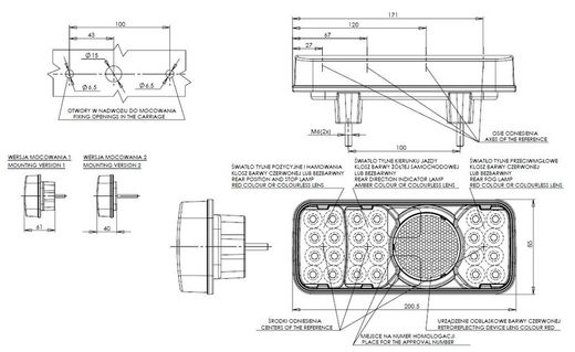 Feu arrière LED multifonction gauche
