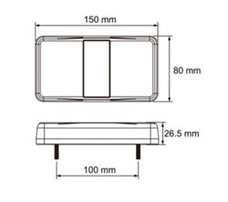 Piloto Trasero LED Rectangular