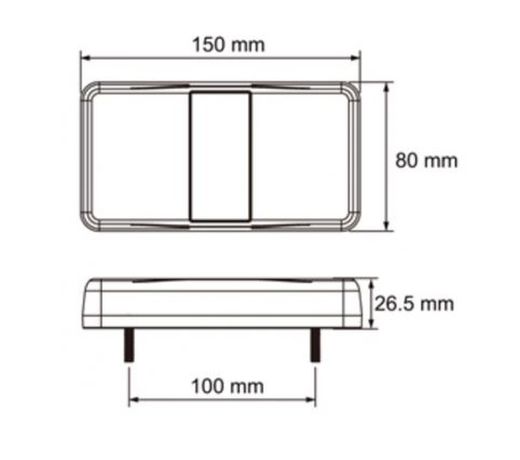 Piloto Trasero LED Rectangular
