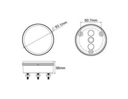 Piloto Trasero LED Redondo 3 Funciones