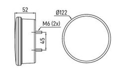 Luce posteriore a LED rossa 12/24 V con posizione e freno