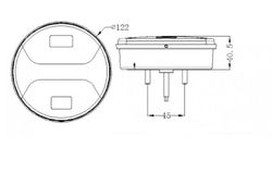 Universelle runde LED-Rückleuchte