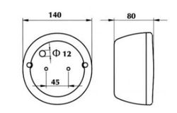 Piloto trasero tipo Hella con luz de matrícula