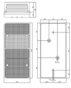 Universelle linke Rückleuchte mit Nebelscheinwerfer