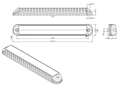Feu arrière LED universel avec 3 fonctions