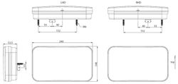 Feu arrière LED universel gauche avec 6 fonctions