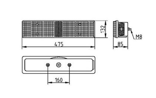 Fanale posteriore destro Volvo Fh-Fl