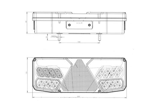 Multifunktions-LED-Rücklicht rechts und Dreieck 99-1038 - War