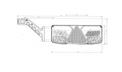 Multifunktions-LED-Rücklicht links, Hupe und Warndreieck 99-1037 - War