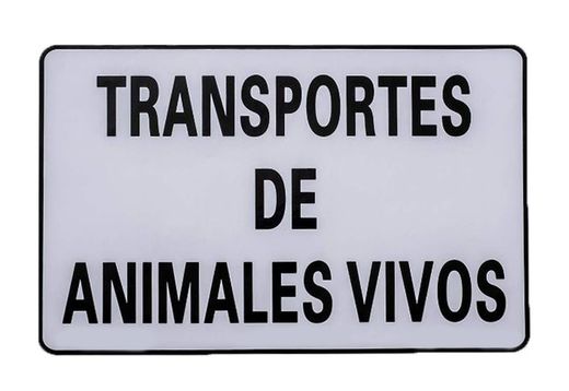 Placa de alumínio para transporte de animais