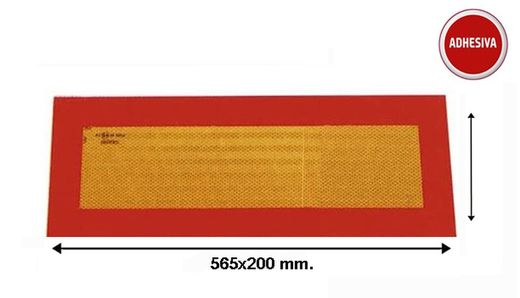 Placa corta adhesiva vehículo largo