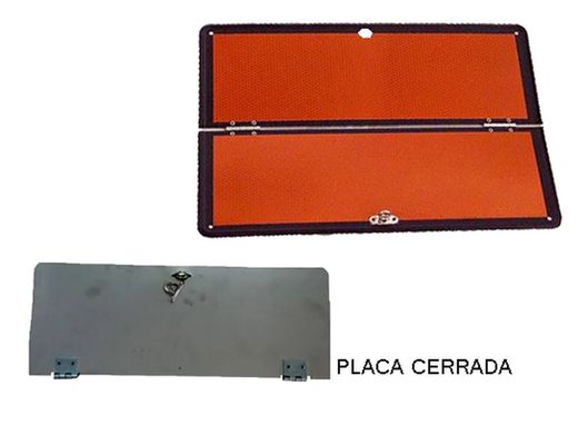 Placa de Materiais Perigosos com Faixa Dobrável