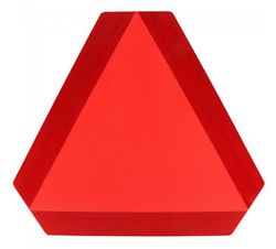 Placa vehículo lento aluminio 420x365mm